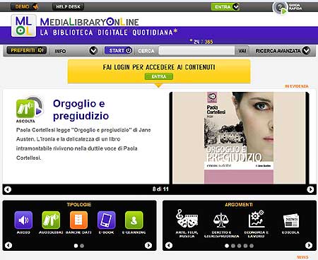 biblioteche digitali, prestito digitale, MediaLibraryOnLine