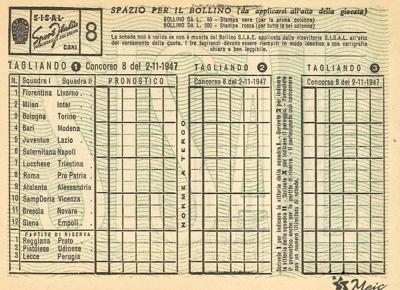 1947 TOTOCALCIO SCHEDINA CONCORSO 8 2.11 (1)