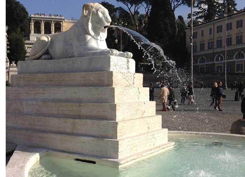 fontana leoni piazza del popolo