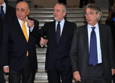 massimo moratti galliani de laurentiis