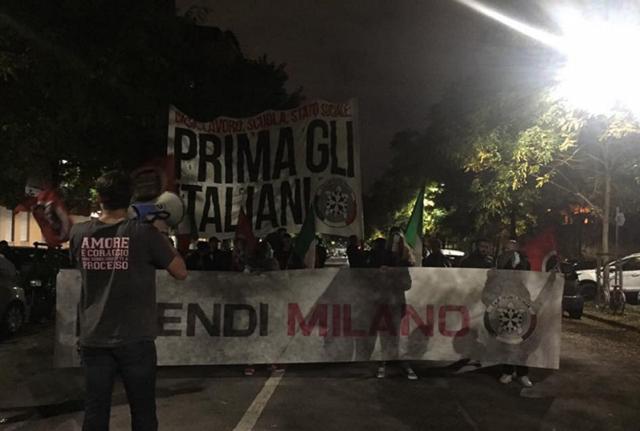 Caserma Montello: la manifestazione di Casa Pound Caserma Montello: la manifestazione di Casa Pound