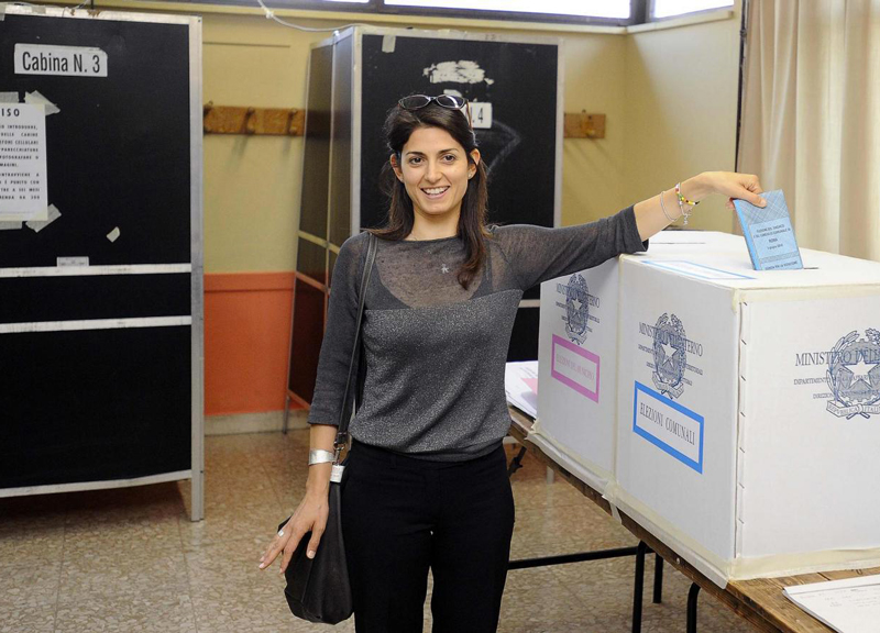 elezioni roma raggi