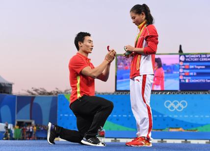 Rio 2016, He Zi vince l'argento nei tuffi e riceve la proposta di matrimonio