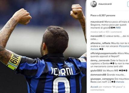 Icardi twitta la sua fedeltà all'Inter. Ultimatum del Napoli di De Laurentiis