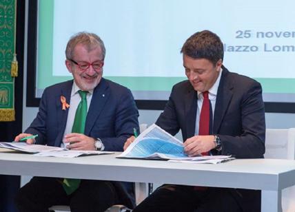 Renzi in Regione per il "Patto Lombardia" da 11 miliardi: "Un giorno di gioia"