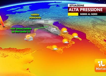 Previsioni meteo: Italia tra sole e nebbie al Nord, poi piogge e più freddo