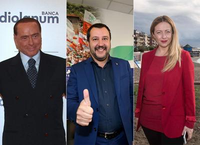 Berlusconi Salvini Meloni ape