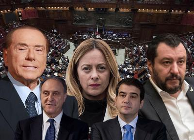 Berlusconi meloni salvini cesa fitto