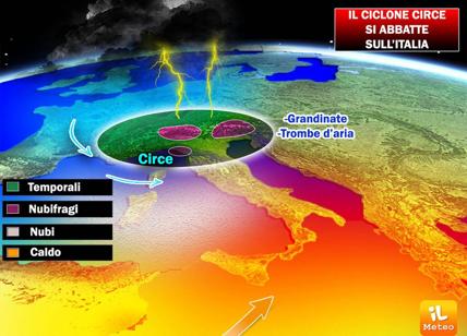 Previsioni meteo, ciclone Circe pronto all'impatto