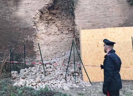 Il terremoto fa crollare una porzione delle Mura Aureliane