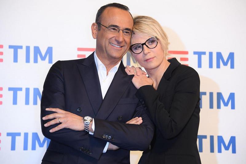 Maria De Filippi, Carlo Conti: Sanremo 2017 Maria De Filippi, Carlo Conti: Sanremo 2017