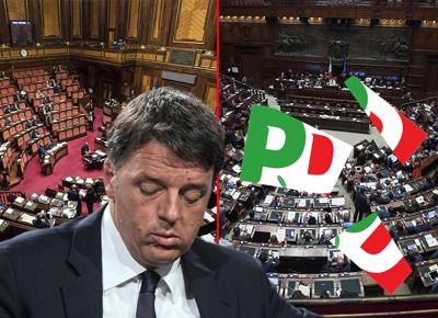 Matteo Renzi pd a pezzi