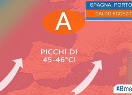 Meteo, in Spagna e in Portogallo picchi di 45-46 gradi. Sarà sempre peggio Meteo, in Spagna e in Portogallo picchi di 45-46 gradi. Sarà sempre peggio