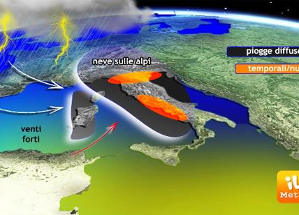 Previsioni meteo, weekend di maltempo sull’Italia: tanta neve in quota