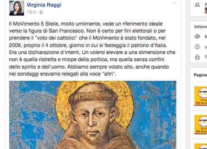 Raggi, umiltà social: “M5S come San Francesco”. Esplode l'ironia del web
