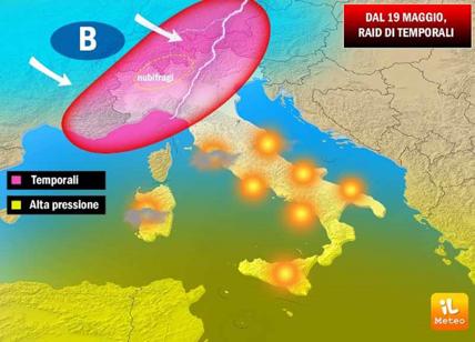 Previsioni meteo, raid di temporali e grandine al Nord Previsioni meteo, raid di temporali e grandine al Nord