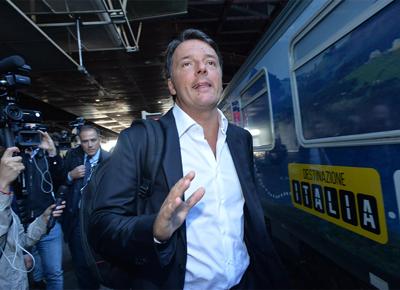renzi treno direzione italia ape 1