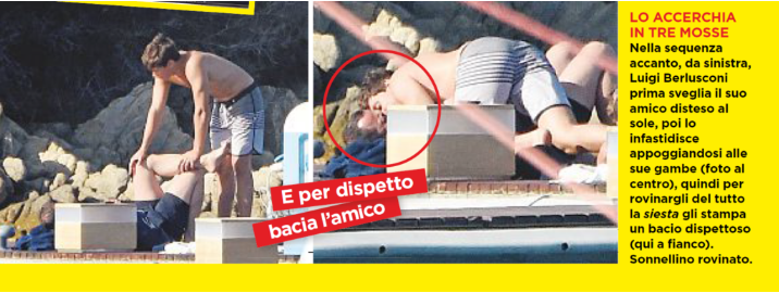 Luigi Berlusconi bacio gay