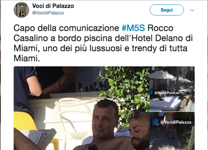 M5s, Rocco Casalino pizzicato a Miami in un "francescano" hotel di lusso FOTO