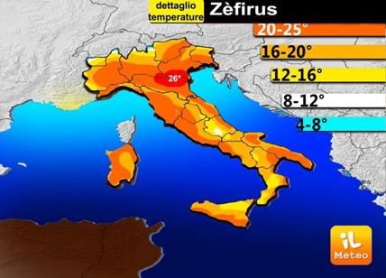 Previsioni meteo, l'Anticiclone Zèfirus "scalda" l'Italia