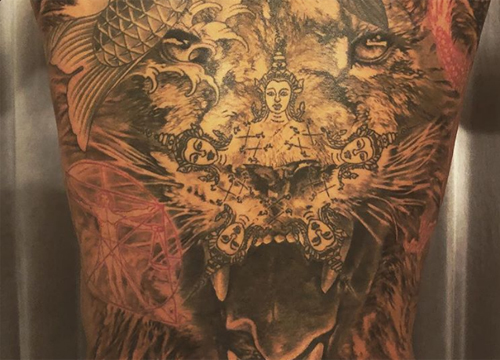ibrahimovic tatuaggio leone