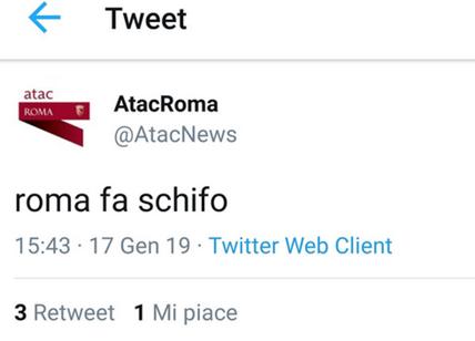 Atac, gaffe social: “Roma fa schifo”. Poi elimina il post da Twitter