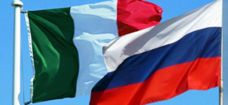 Bandiera Italia e Russia