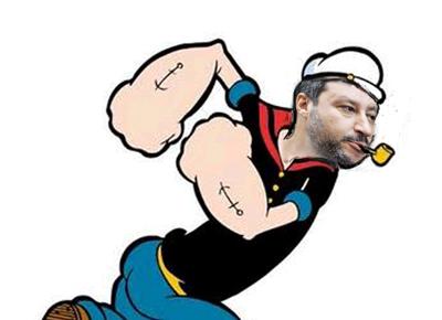 baraldi, salvini, braccio di ferro, popeye