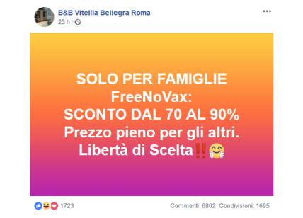 Vaccini, sconti ai NoVax: su Facebook la strana offerta di un B&B vicino Roma