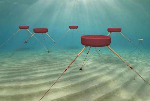 Un rendering del generatore di energia da onde marine CETO 6. Un rendering del generatore di energia da onde marine CETO 6.