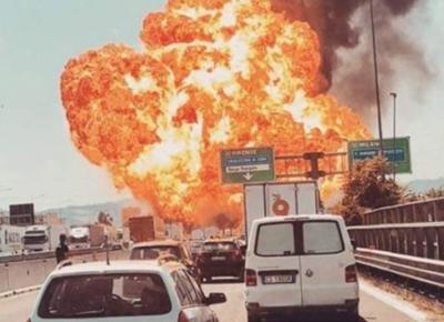 Esplosione Tir Bologna ape