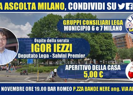 "La Lega ascolta Milano", incontro in piazza Bande Nere con Igor Iezzi