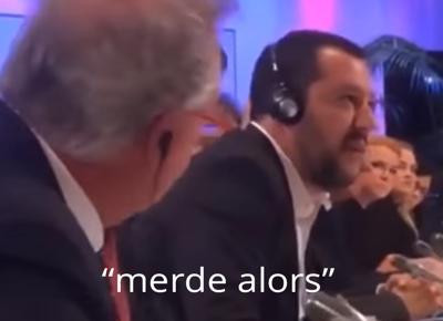 Lite salvini ministro lussemburgo merde alors ape
