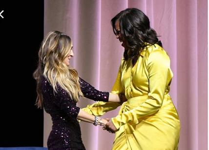 Michelle Obama e gli stivali d'oro