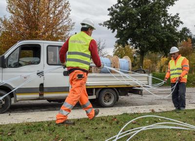 Particolare Posa Fibra ottica