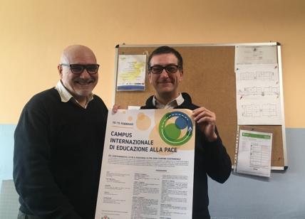 Roberto Usardi, Resp. CFP- AfolMet di Rozzano e don Giovanni Salatino, ideatore e coordinatore del “Campus della Pace”