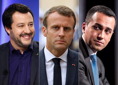 Salvini Macron Di maio ape