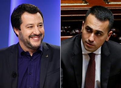 Salvini Sorridente di Maio triste ape