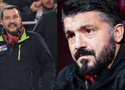 Lazio-Milan, Salvini: "Gattuso perché non ha fatto i cambi?". Rino: "Pensi all'Italia non al Milan"