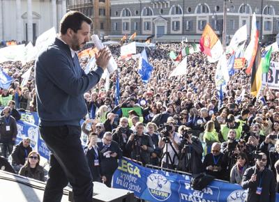 salvini roma manifestazione lega