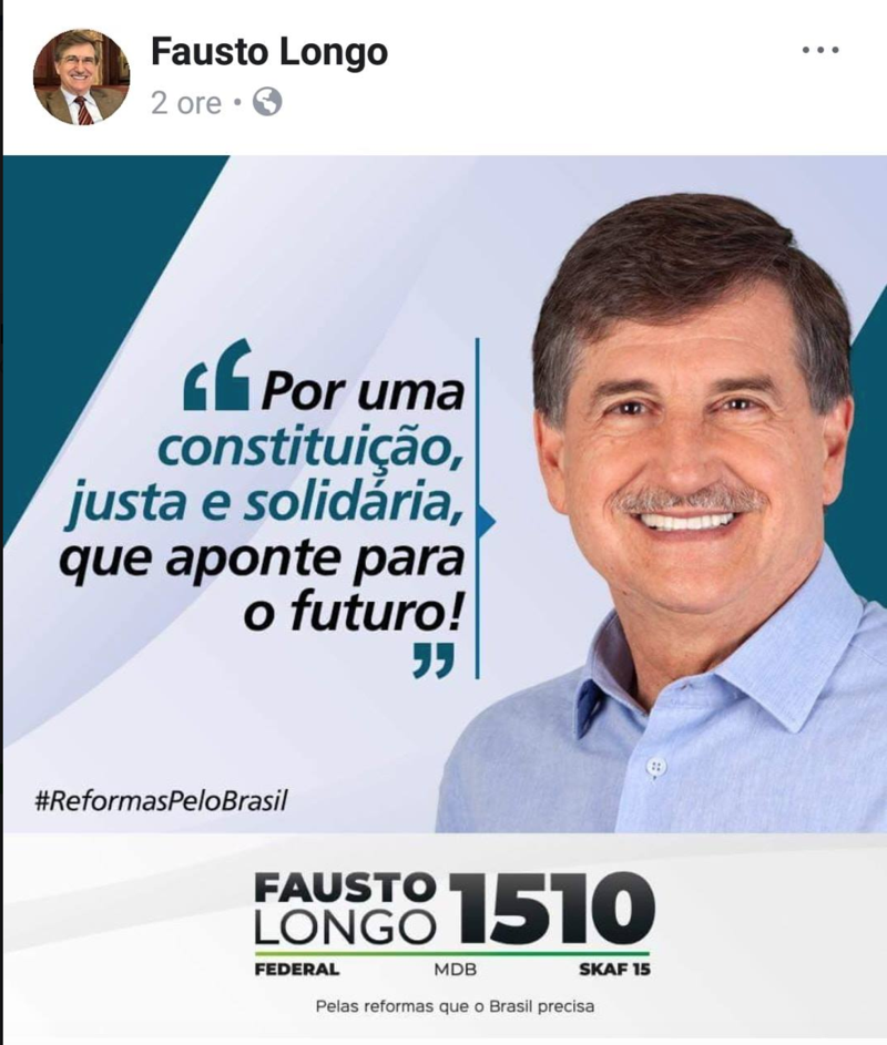 senatore fausto longo pd candidato anche al parlamento brasiliano