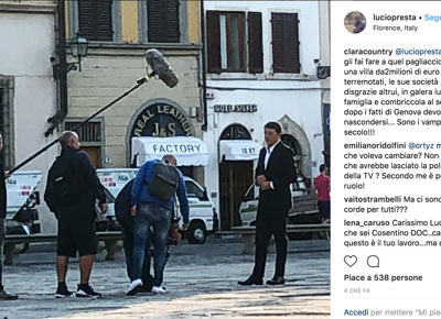 renzi trasmissione tv foto