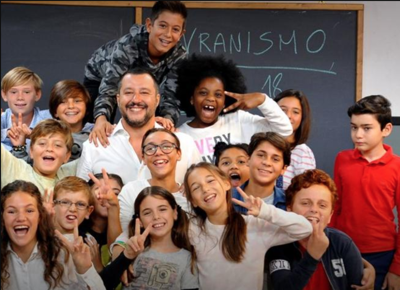 matteo salvini alla lavagna raitre