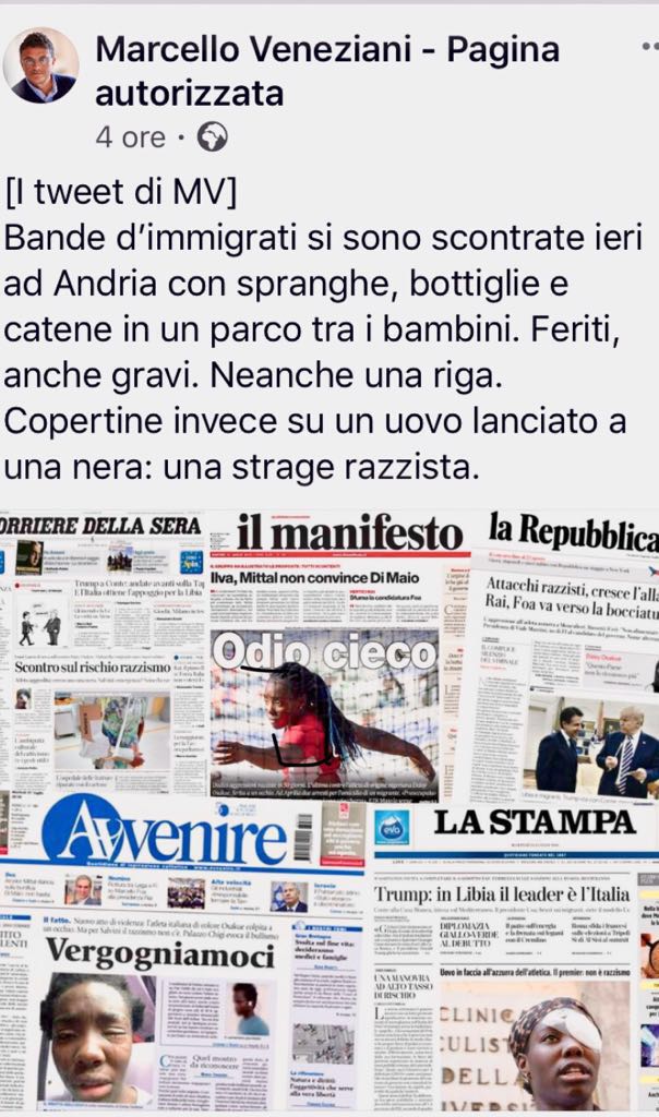 veneziani tutti i principali giornali