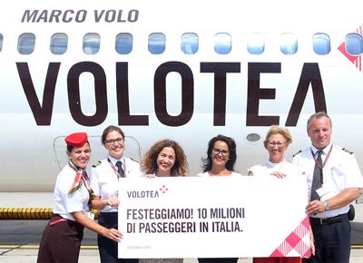 Volotea 10 milioni di passeggeri ape
