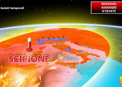 Previsioni meteo: ecco Scipione, è estate: ondata caldo africano nel weekend