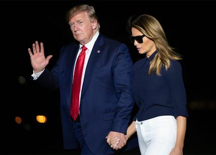 Donald Trump e la first Lady arrivano a Washington