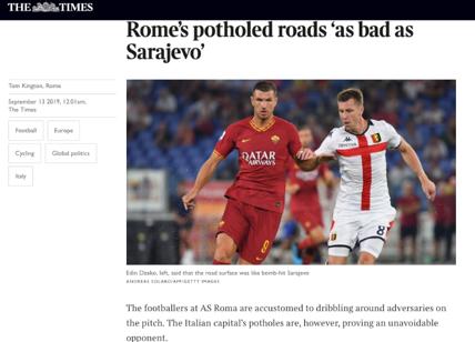 As Roma finisce in buca e pure sul Times di Londra: strade horror a Trigoria