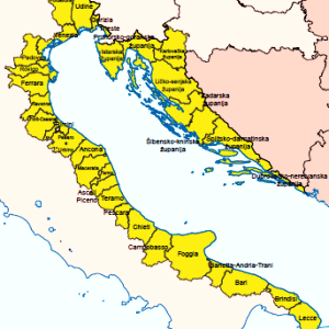 Cambiamenti Italia Croazia map
