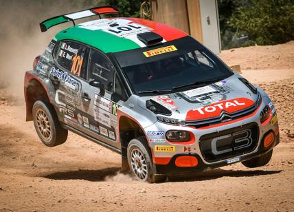 Rally di Sardegna la Citroën C3 R5 di Rossetti- Mori conclude al secondo posto